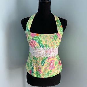 Lilly Pulitzer Lemon Sorbet Yellow halter size 4
